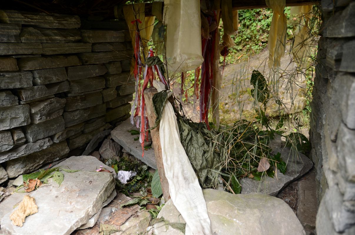 21 Forest Temple Dedicated To Hindu Deity Baraha On Trail Between Dovan And Himalaya On Trek To Annapurna Sanctuary 